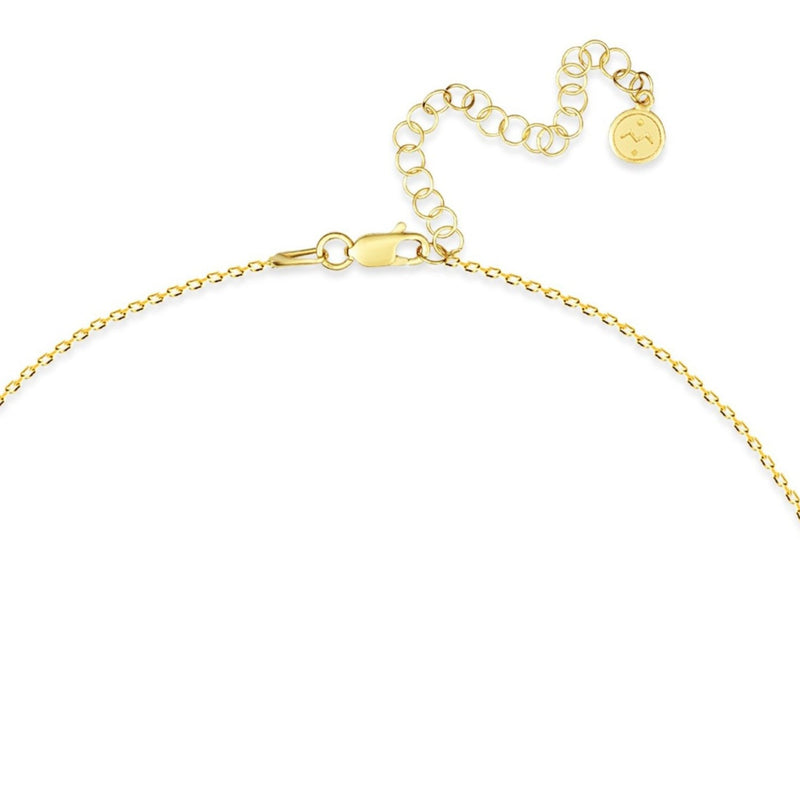 Diamond Letter Necklace "Y" - 18 karat gold vermeil on sterling silver, diamond 0.01 carat