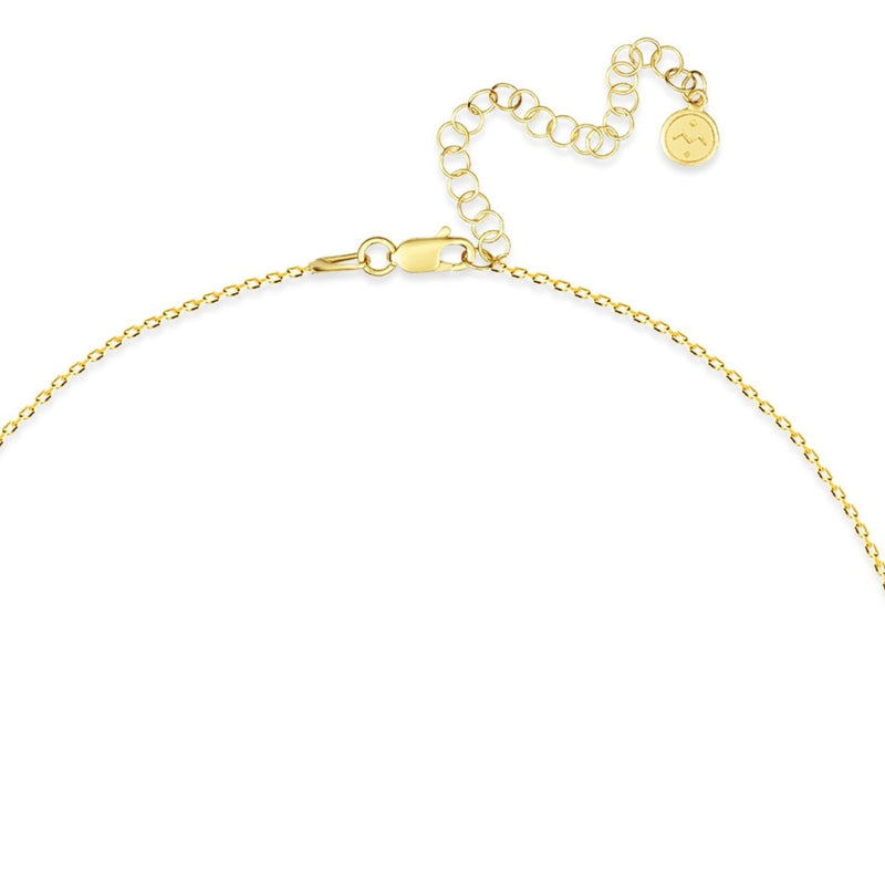 Diamond Letter Necklace "B" - 18 karat gold vermeil on sterling silver, diamond 0.01 carat