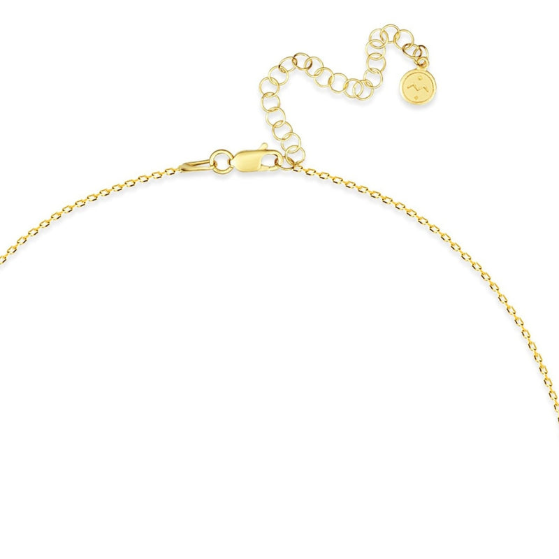 Diamond Letter Necklace "T" - 18 karat gold vermeil on sterling silver, diamond 0.01 carat