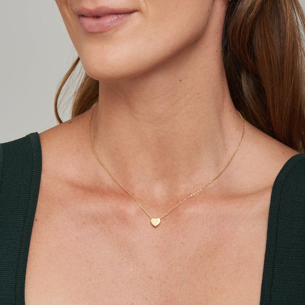 Heart Gold Necklace - 18 karat gold vermeil on sterling silver